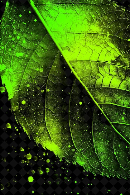 Gold Dust Leaf Effect With Leaf Patterns and Gold Color Glow Magic Neon Color on Dark Background