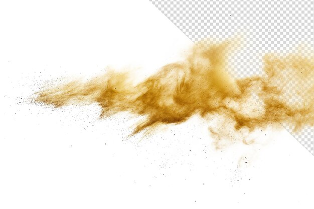 PSD gold dust particles in transparent background