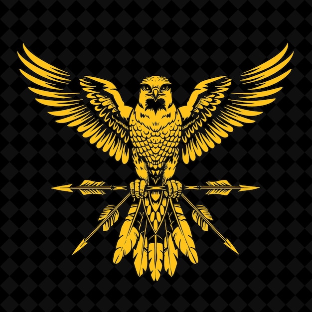 a gold eagle with a gold eagle on its back