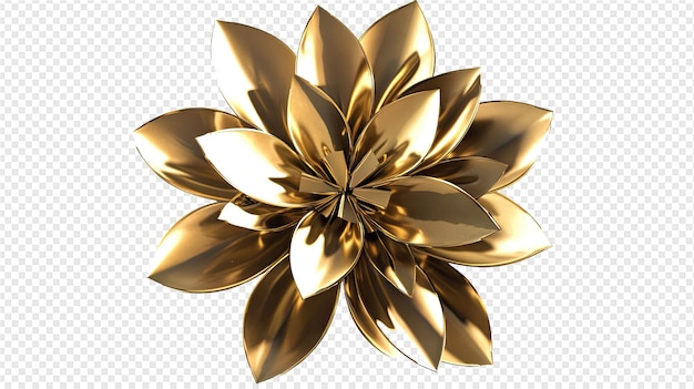 gold flower on a transparent background