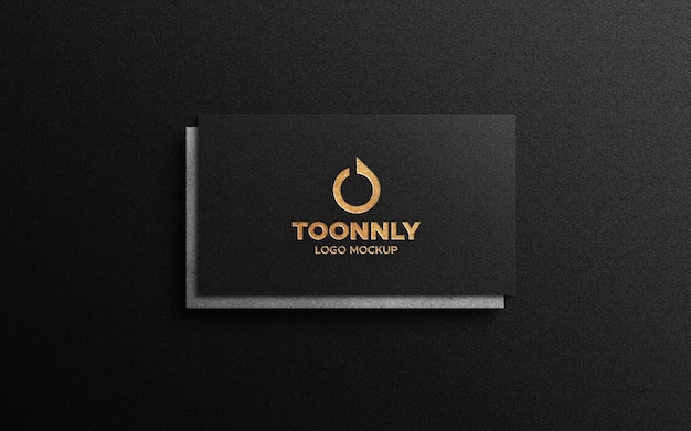 Gold Foil Logo Mockup on Business Card