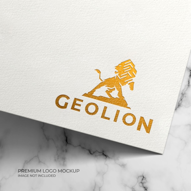 Gold foil logo mockup