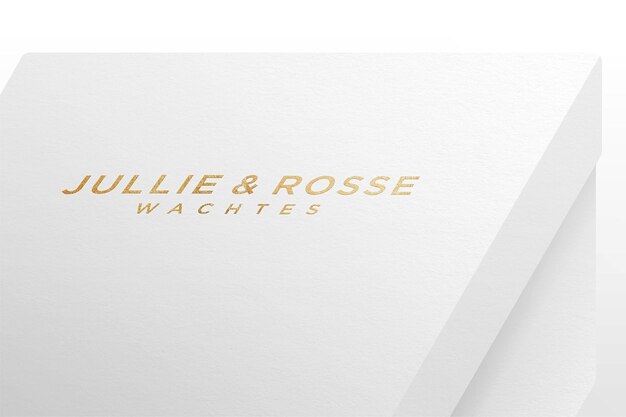 PSD gold foil logo mockup