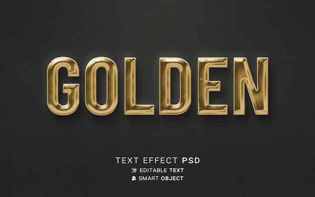 Gold font text effect