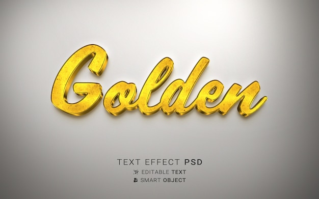 Gold font text effect