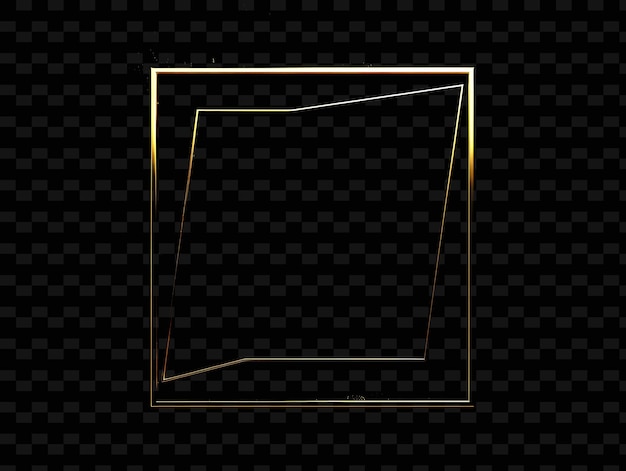 PSD gold frame on a black background