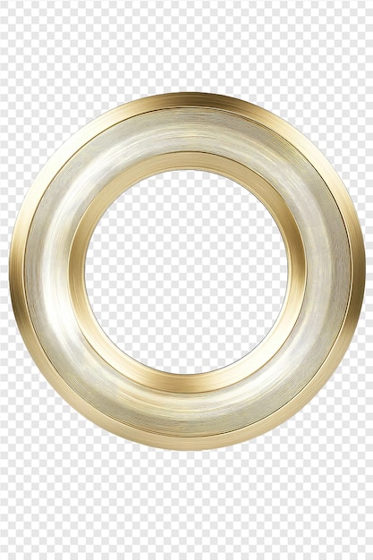 PSD gold frame for a mirror on a transparent background