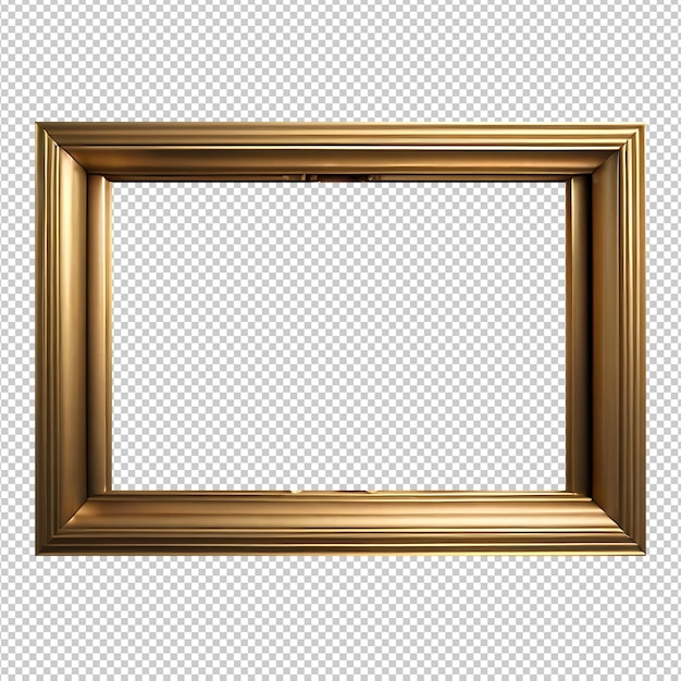 gold frame on a wall psd design