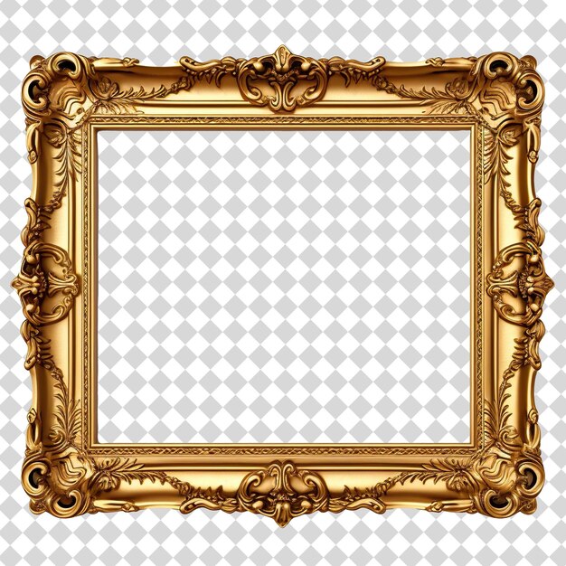 gold frame on a white background