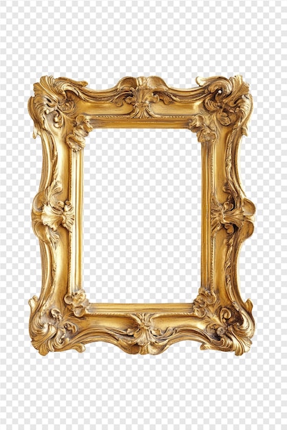 PSD gold frame with the image of a square mirror