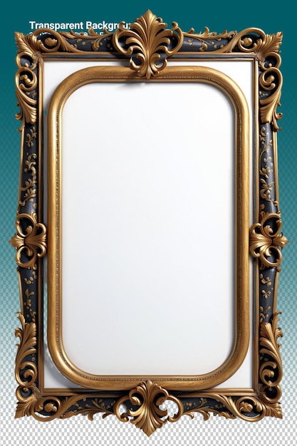 a gold framed mirror with a gold frame