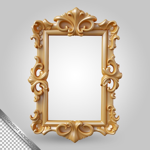 a gold framed picture with a frame that says the word on it