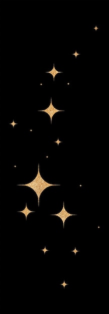 PSD gold glitter constellation