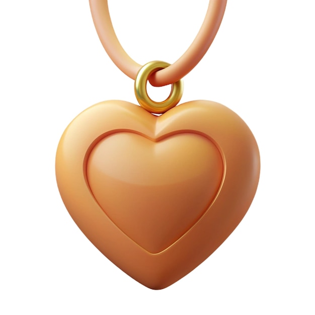 PSD a gold heart with a gold heart on it