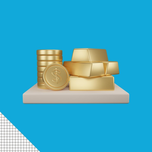 Gold Investment 3D Icon