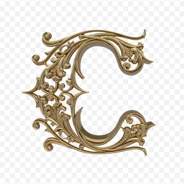 a gold letter c with the letters c on a transparent background