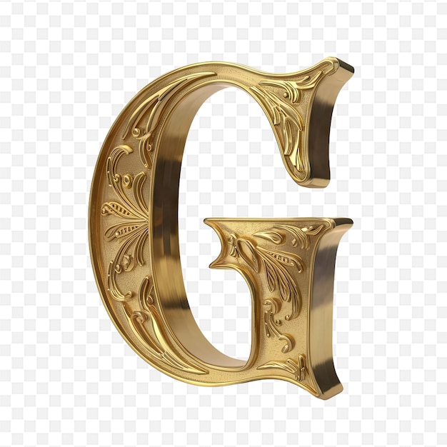 gold letter g on a transparent background