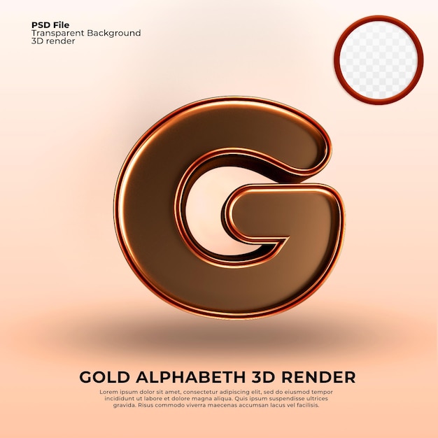 A gold letter G with a gradient background