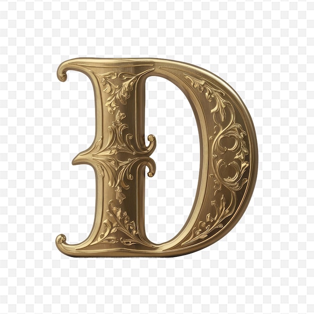 gold letter on a transparent background