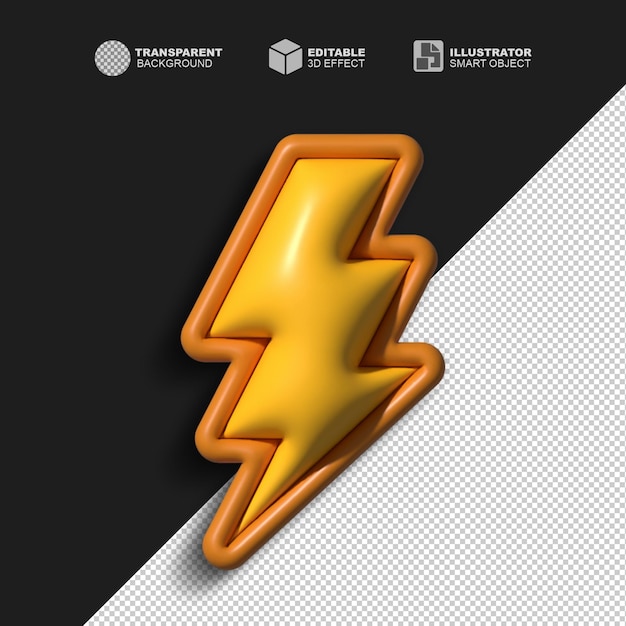 a gold lightning bolt is on a black background