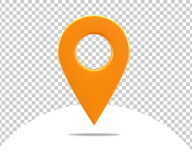 gold location map pin 3d gps pointer