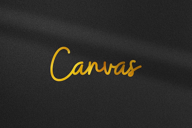 Gold Logo Mockup on Textured Background with Shadow