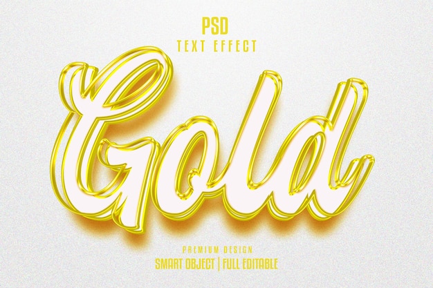 Gold luxury 3d text effect