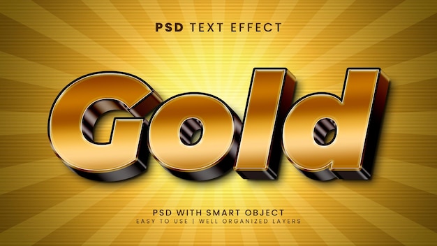 Gold luxury royal 3d editable text effect template style