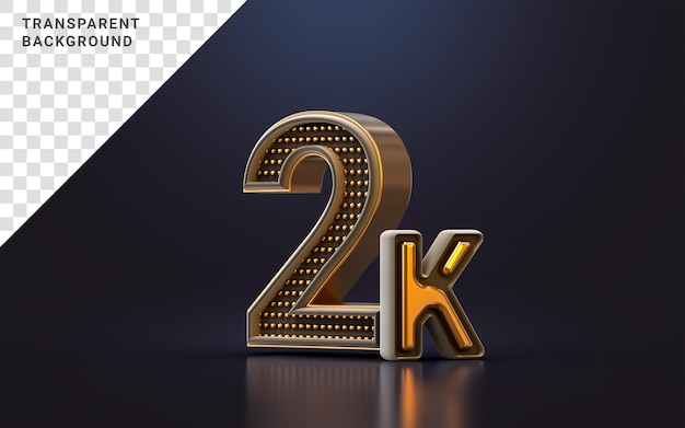 gold luxury Thank you for 2k followers online social banner happy celebration 3d render