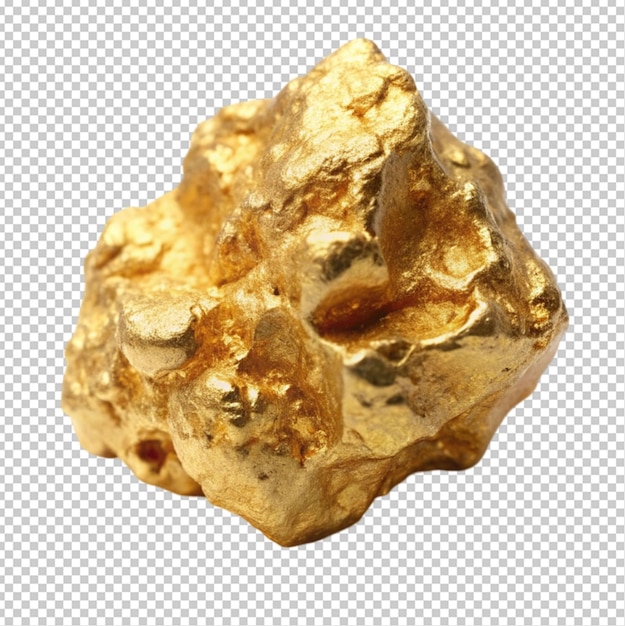 PSD gold nugget transparent background