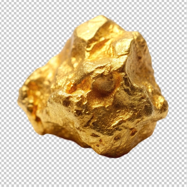 PSD gold nugget transparent background