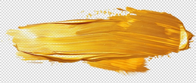 PSD gold paint brush strokes on a white background