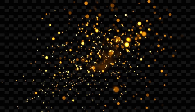 PSD gold particles are moving on a black background