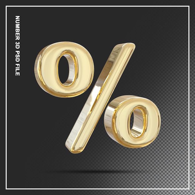 Gold percent 3d