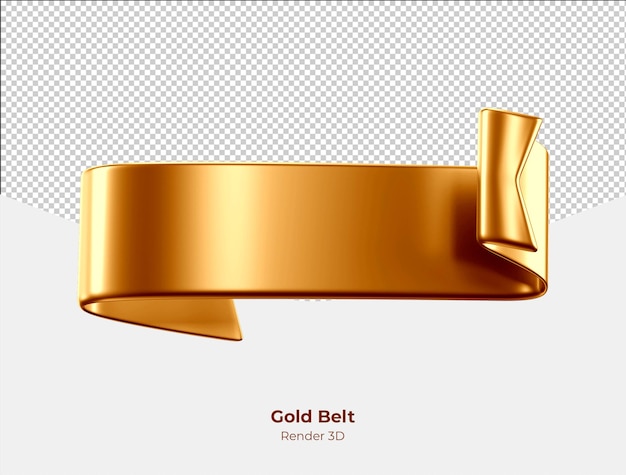 Gold realistic 3d ribbon