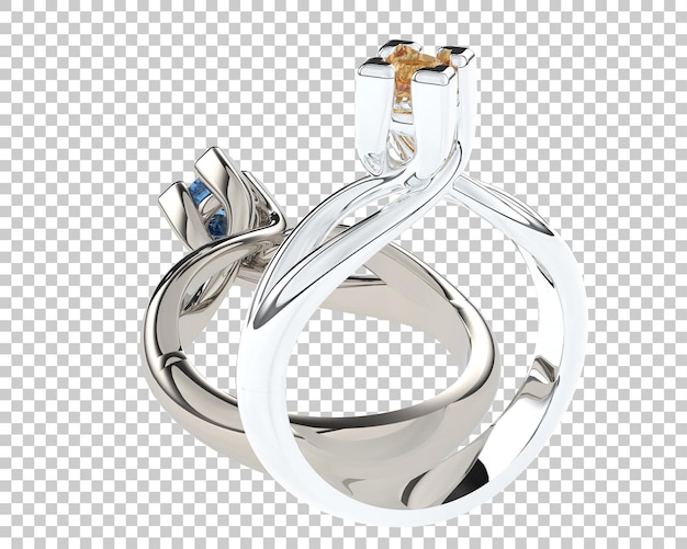 Gold ring on transparent background 3d rendering illustration