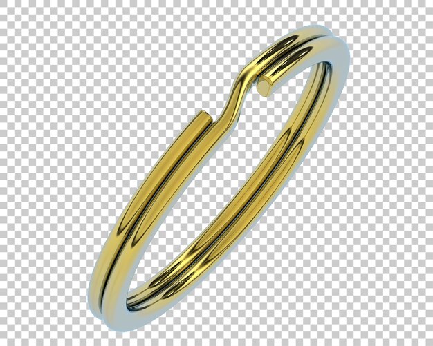 Gold ring on transparent background 3d rendering illustration