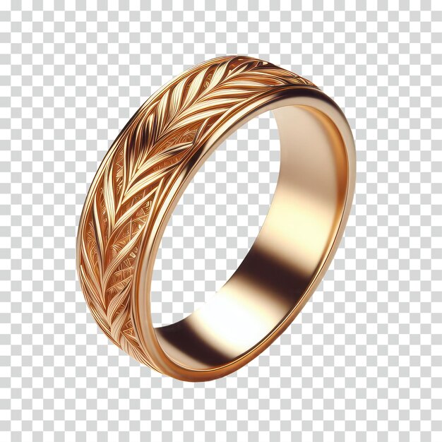 A gold ring transparent background