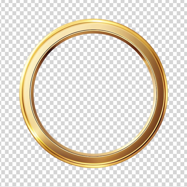 PSD a gold ring on transparent background