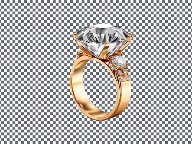 a gold ring with a diamond and a gold ring