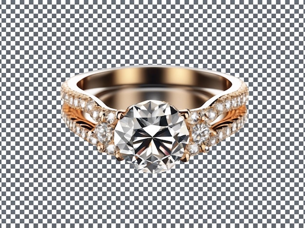 a gold ring with a diamond on the top