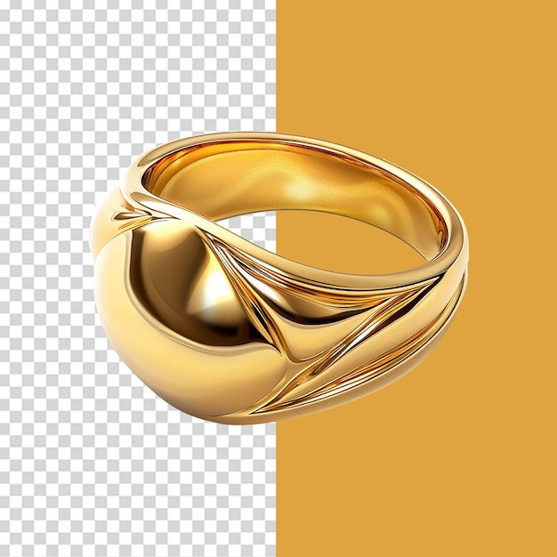 PSD a gold ring with a flower on it