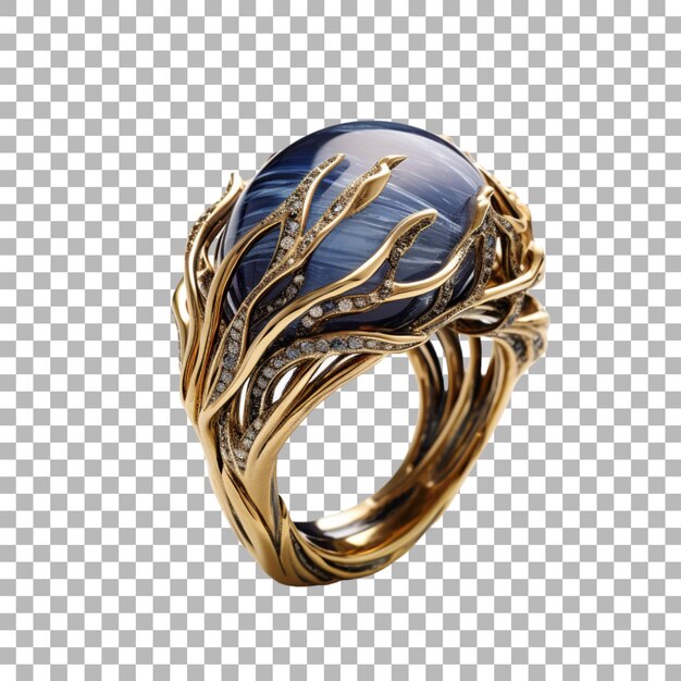 PSD a gold ring with a gold leaf on it and a gold ring with a design