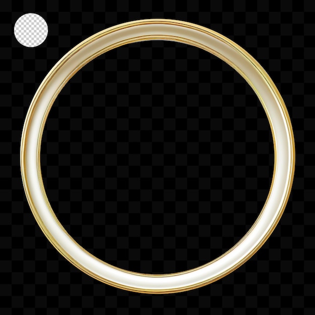 Gold round frame