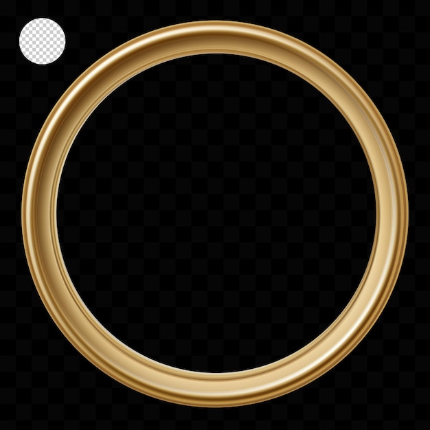 Gold round frame