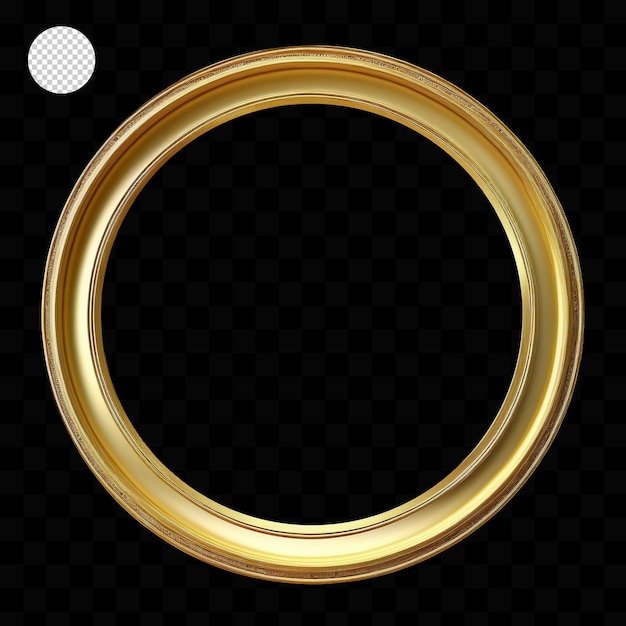 Gold round frame