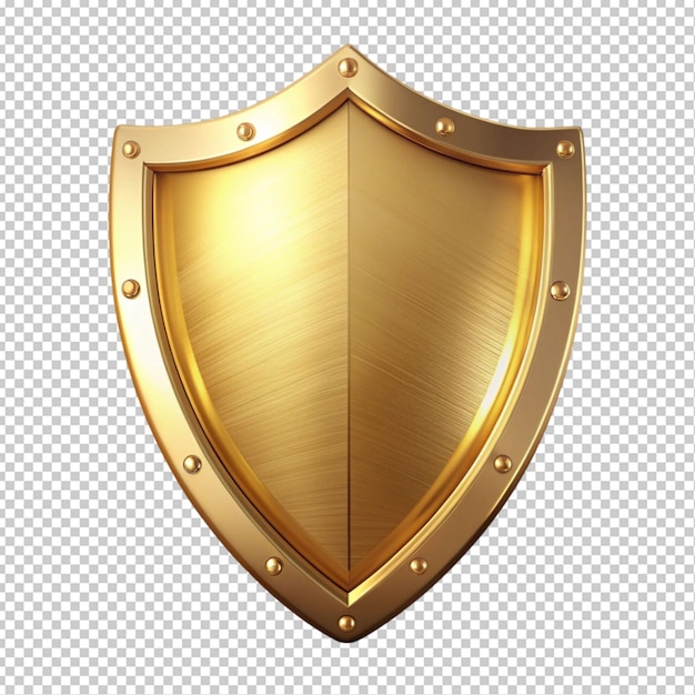 PSD gold shield transparent background