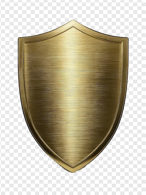 PSD gold shield with a black background