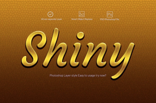 Gold Shiny 3D Text Effect 