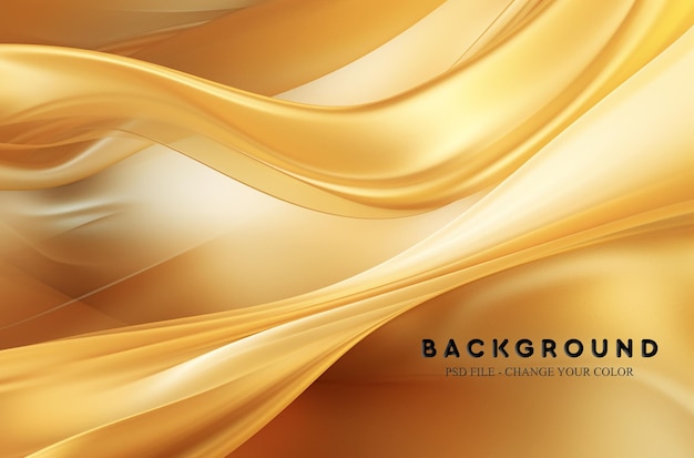 a gold silk background with smooth lines loose and fluid forms labor wave vibrant and bold luminous